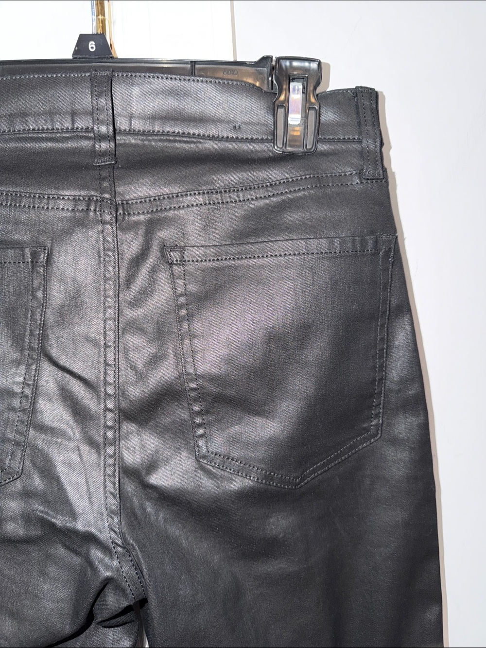 Banana Republic Black Mid-Rise Coated Skinny Jeans size 27 - Picture 8 of 11
